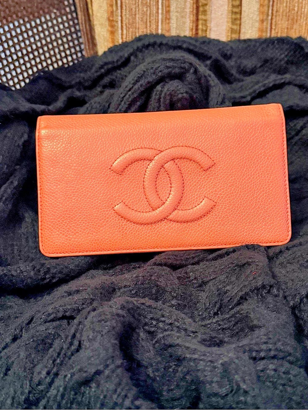 Chanel Timeless CC Flap Wallet Red